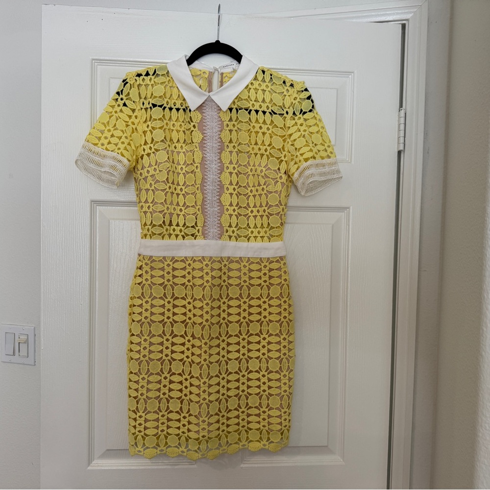 Endless Rose Yellow and White Midi Dress